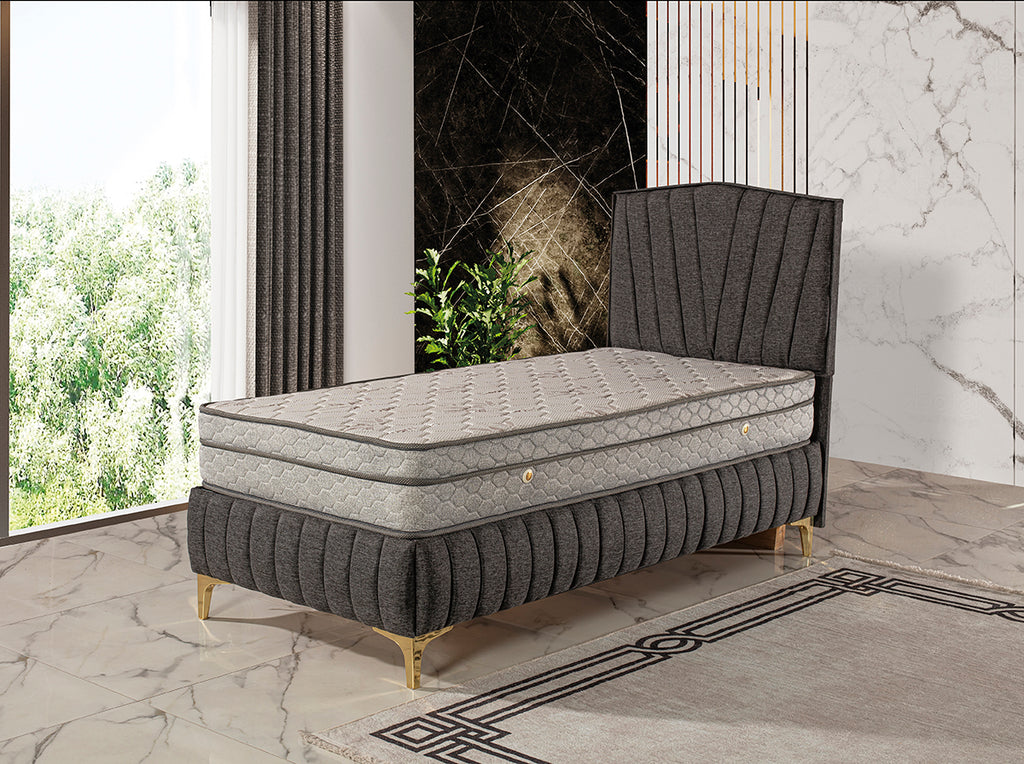 Luxus Einzel-Boxspringbett „Chesterfield Elegance