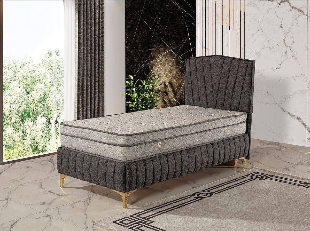 Luxus Einzel-Boxspringbett „Chesterfield Elegance