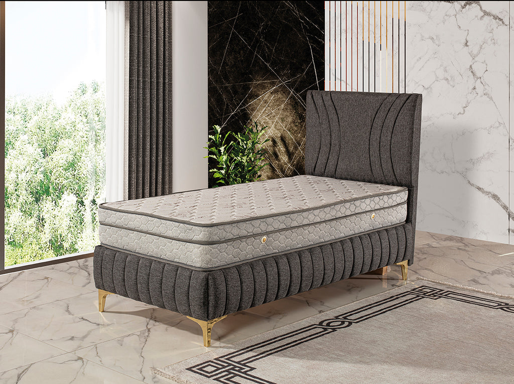 Luxus Einzel-Boxspringbett „Chesterfield Elegance