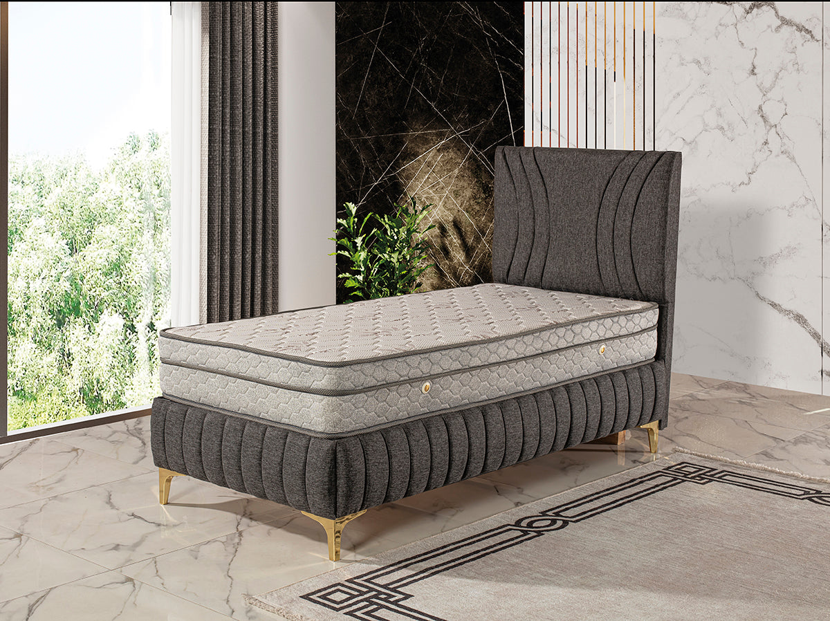 Luxus Einzel-Boxspringbett „Chesterfield Elegance